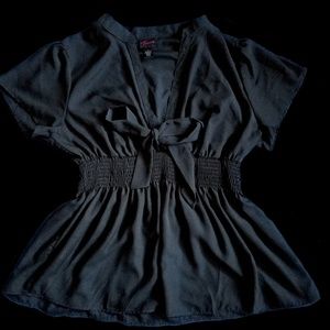 PLUS SIZE CHIFFON BLACK BLOUSE | TORRID | SIZE 3